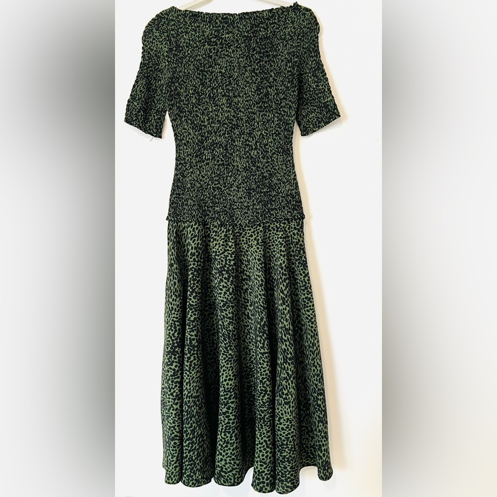 Proenza Schouler Black and Green Midi Dress - Picture 7 of 11